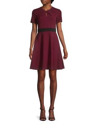 Taylor Twist Front Fit-&-flare Dress