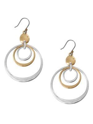 Lucky Brand Malibu Glamping Two-tone Hoop Earrings