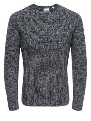 Only And Sons Melange Knitted Cotton Sweater
