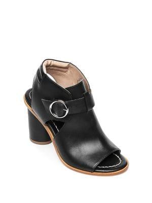 Bernardo Hazel Block Heel Leather Shooties
