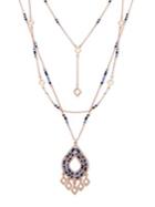 Ivanka Trump Beads Reconstituted Stone Layered Necklace