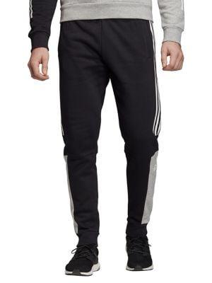 Adidas Colorblock Cotton-blend Fleece Jogger Pants