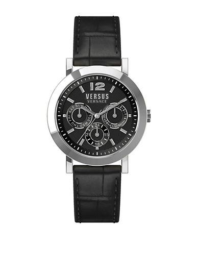 Versus Versace Manhasset Leather-strap Bracelet Watch