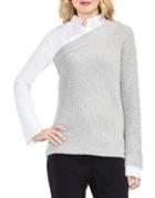 Vince Camuto Ribbed Long-sleeve Top
