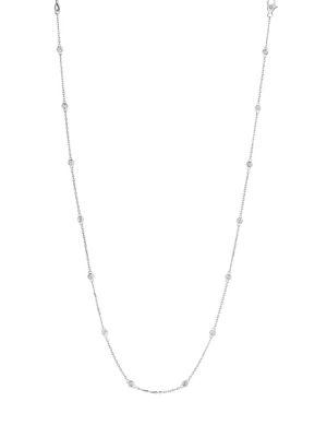 Morris & David Diamond And 14k White Gold Chain Necklace