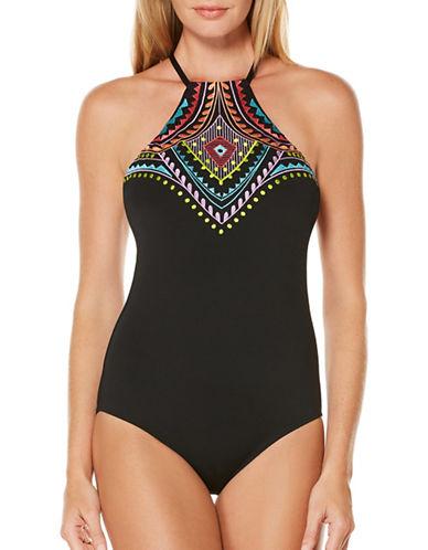Laundry By Shelli Segal Highneck One-piece Swimsuit