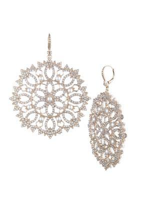 Marchesa Goldtone, Crystal & Faux Pearl Drop Earrings