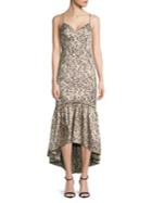 Jill Jill Stuart Floral Embroidered Hi-lo Dress