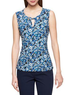 Tommy Hilfiger Grommet Floral Top