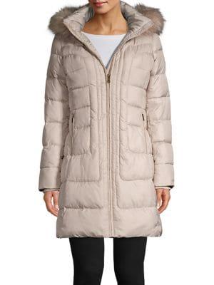 Larry Levine Faux-fur Hooded Coat