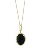 Effy Eclipse Crystal, Onyx And 14k Yellow Gold Pendant Necklace