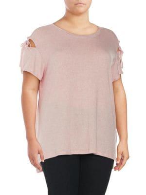 Jessica Simpson Plus Aria Tie-sleeve Tee