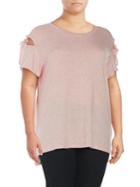 Jessica Simpson Plus Aria Tie-sleeve Tee