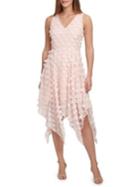 Kensie 3d Floral Fit-&-flare Chiffon Dress