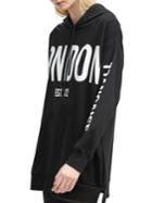 French Connection Graphic Jersey Hooded Sweatshirt