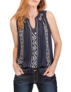 Lucky Brand Embroidered Tank