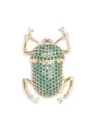 Vince Camuto Goldtone And Glass Stone Scarab Brooch Pin