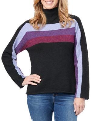 Democracy Turtleneck Colorblock Sweater