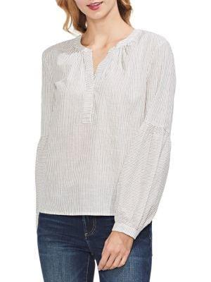 Vince Camuto Estate Jewels Striped Cotton Blouse