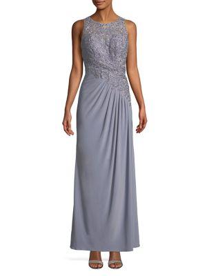 Cachet Sequin Tucked Gown