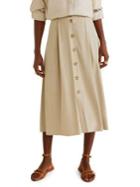 Mango Button-front Midi Skirt