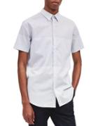Calvin Klein Short-sleeve Gradation Square-print Button-down Shirt