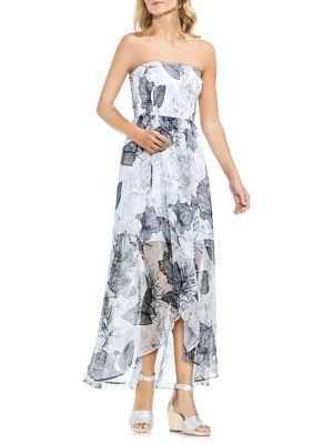 Vince Camuto Amalfi Breeze Smocked Bodice Floral Dress