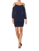 Laundry By Shelli Segal Solid Cold-shoulder Cocktail Dress