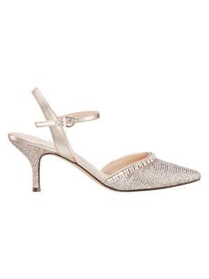 Nina Buena Rhinestone Mid-heel Pumps