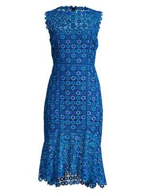 Elie Tahari Breanna Lace Midi Dress
