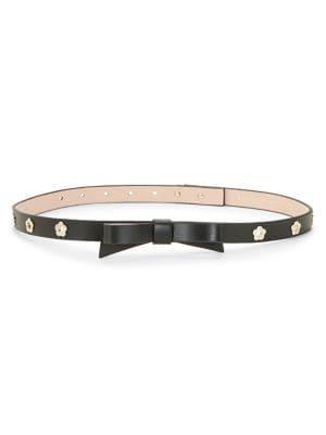 Kate Spade New York Flower Bow Leather Belt