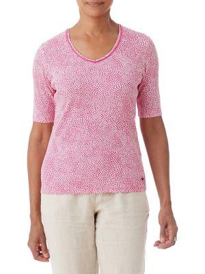 Olsen Pebble Print V-neck Tee