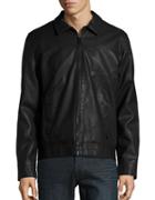 Calvin Klein Point Collar Leatherette Jacket