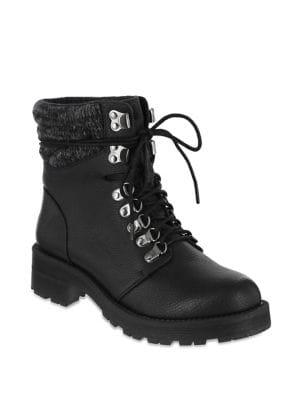Mia Lindsey Faux Leather Combat Boots