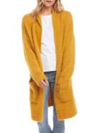 Karen Kane Relaxed -fit Open-front Hooded Cardigan