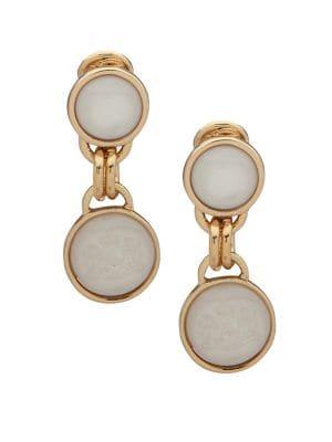 Ralph Lauren Goldtone Clip-on Drop Earrings