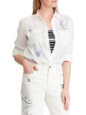 Lauren Ralph Lauren Print Linen Shirt