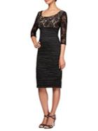 Alex Evenings Petite Empire Waist Knee-length Sheath Dress