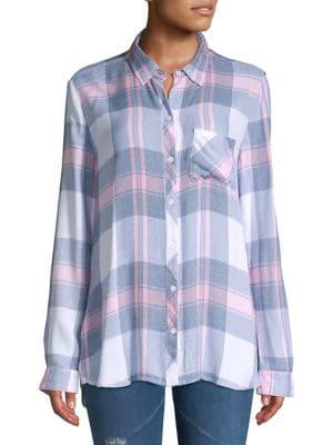 Beach Lunch Lounge Plaid Button-down Shirt