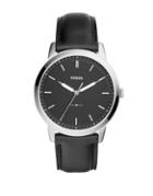Fossil The Minimalist 3h Leather-strap Watch