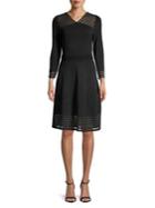 Calvin Klein Striped Illusion A-line Dress