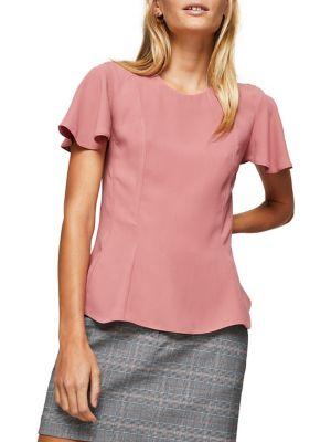 Miss Selfridge Seamed Short-sleeve Top