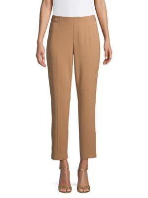 H Halston Slim Ankle Seamed Pull-on Pants