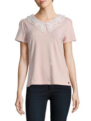 Ivanka Trump Lace Collared Top