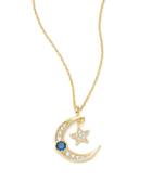 Tai Crystal Moon And Star Pendant Necklace
