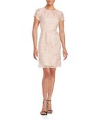 Adrianna Papell Embroidered Overlay Dress
