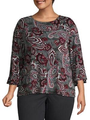 Nipon Boutique Plus Mix Print Top