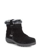 Khombu Leather Faux-fur Trimmed Boots