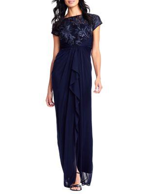 Adrianna Papell Long Tulle Dress