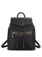 Karl Lagerfeld Paris Leather-trimmed Nylon Drawstring Backpack